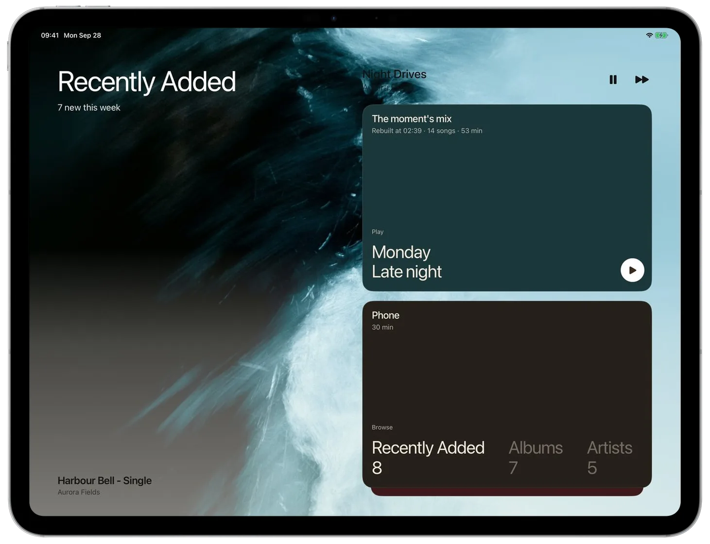 The library on an iPad