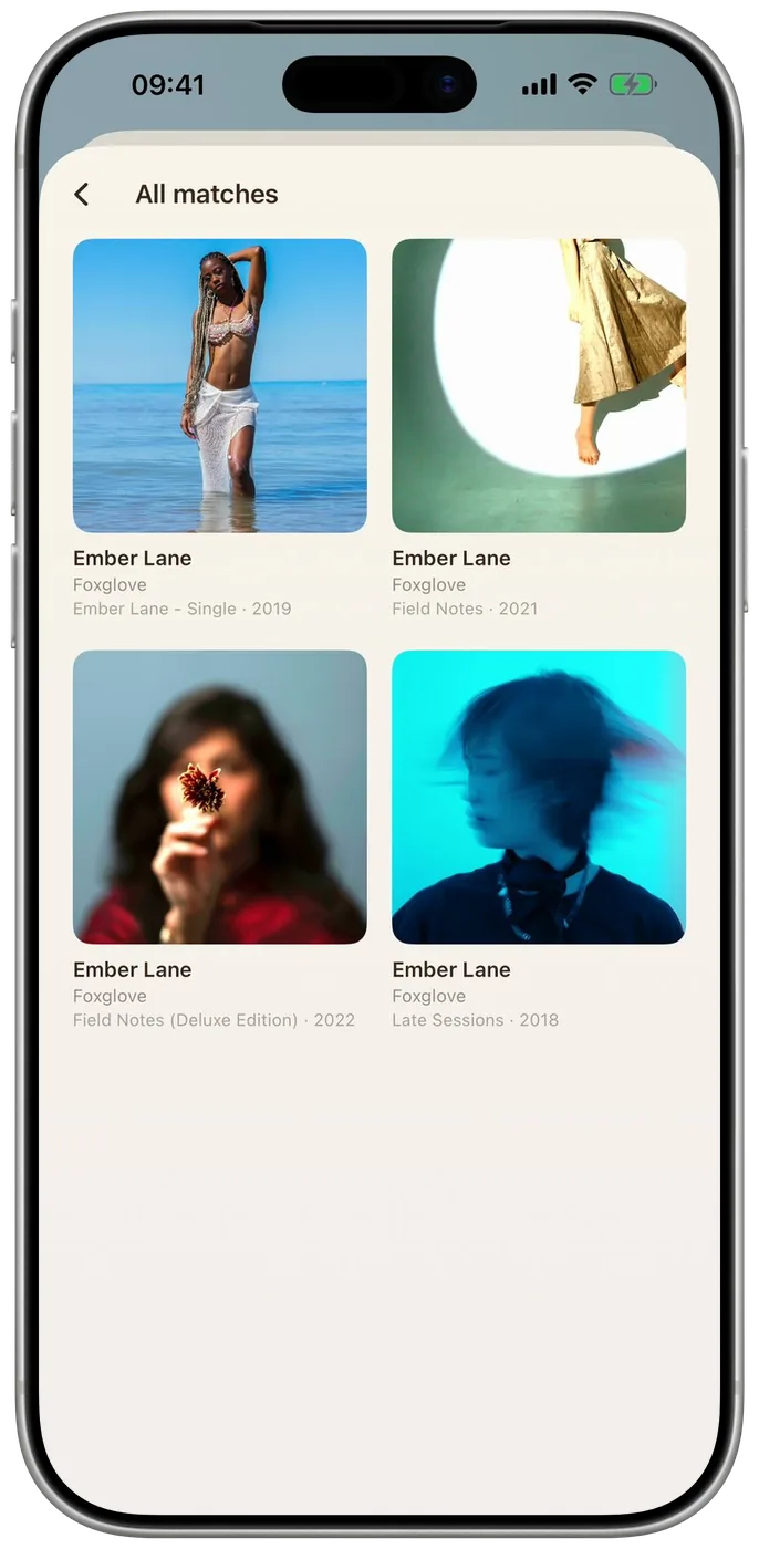 All matches: four releases to choose from